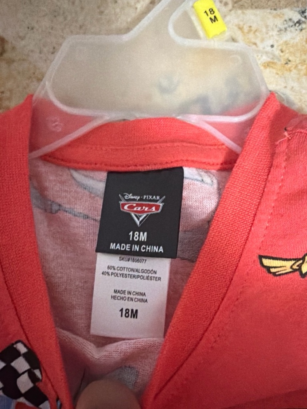 Coral Red Baby Tee - 18M